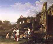 POELENBURGH, Cornelis van Women Bathing in a Landscape oil painting